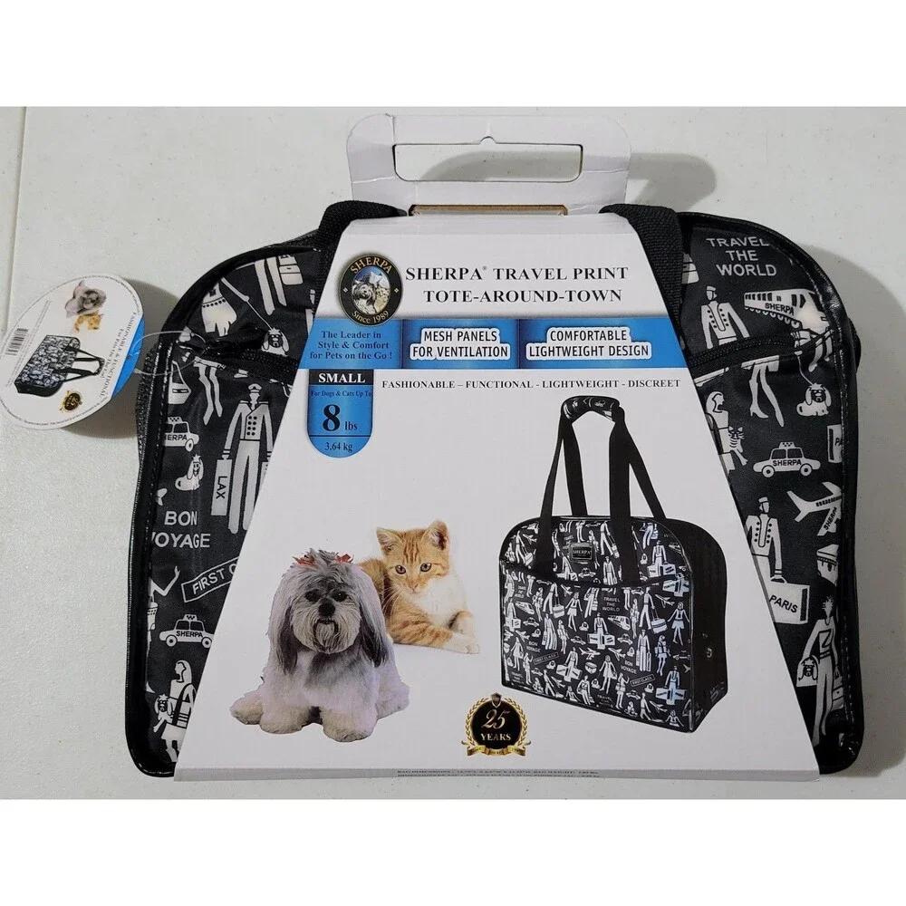 Sherpa Tote Around Town Animal Travel Bag 8lbs. Small NWT
